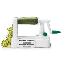 Three-in-One Hand-Crank Spiral Vegetable Cutter