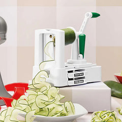 Three-in-One Hand-Crank Spiral Vegetable Cutter